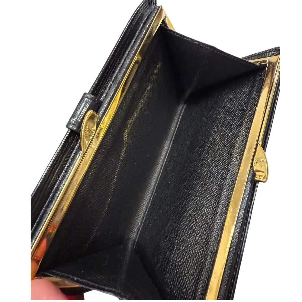 Louis Vuitton Long Black Epi Long Wallet